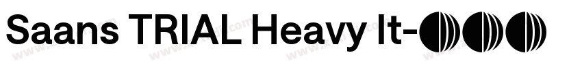 Saans TRIAL Heavy It字体转换